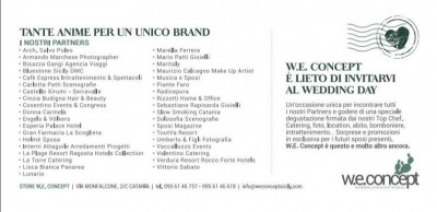 W.E. CONCEPT “WEDDING DAY” Sabato 31 ottobre -L’evento perfetto per scegliere i “partner” giusti  per il proprio matrimonio. 